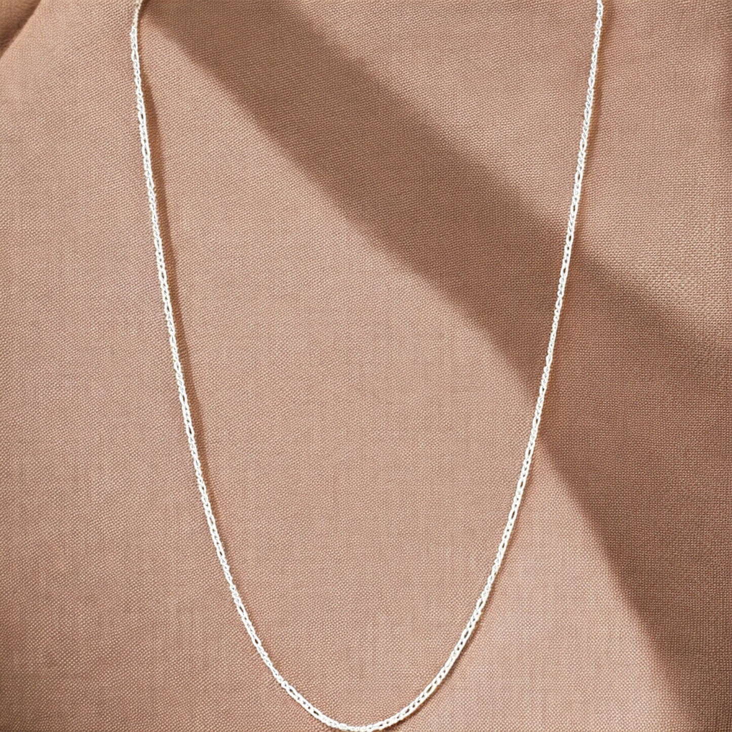 CADENA FIGARO ULTRA DELGADA EN PLATA MEXICANA .925