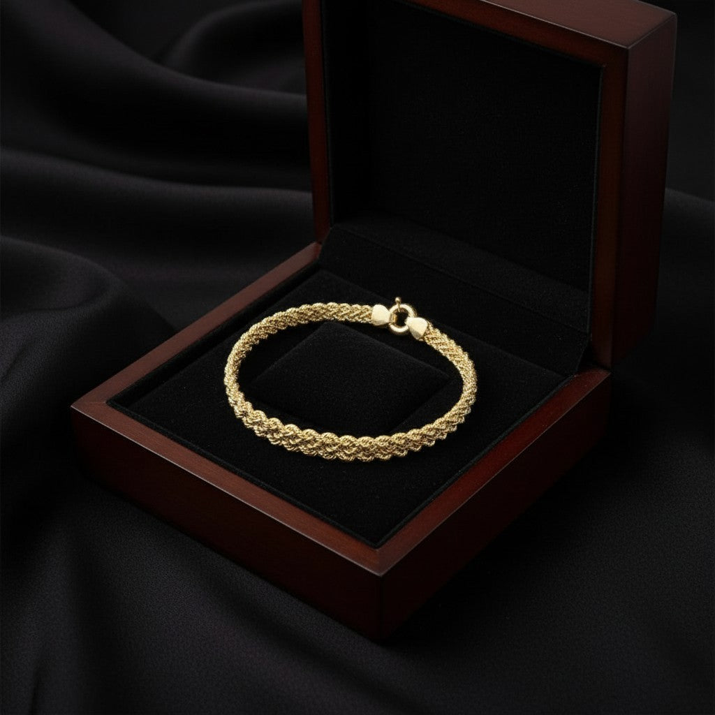 PULSO TORSAL DOBLE EN ORO 14 K