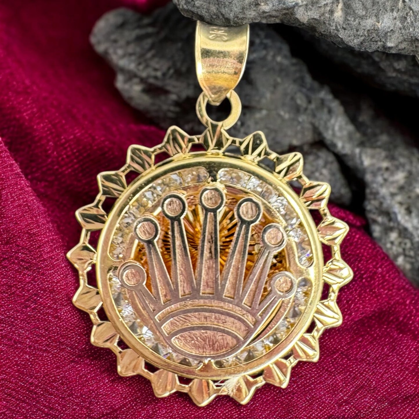 DIJE CORONA EN ORO MEXICANO 10 K