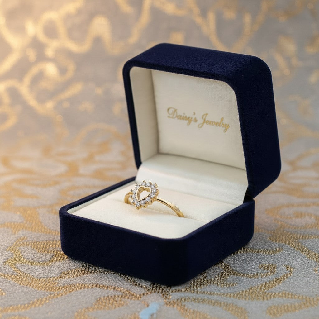 ANILLO CORAZON EN ORO MEXICANO 10 K