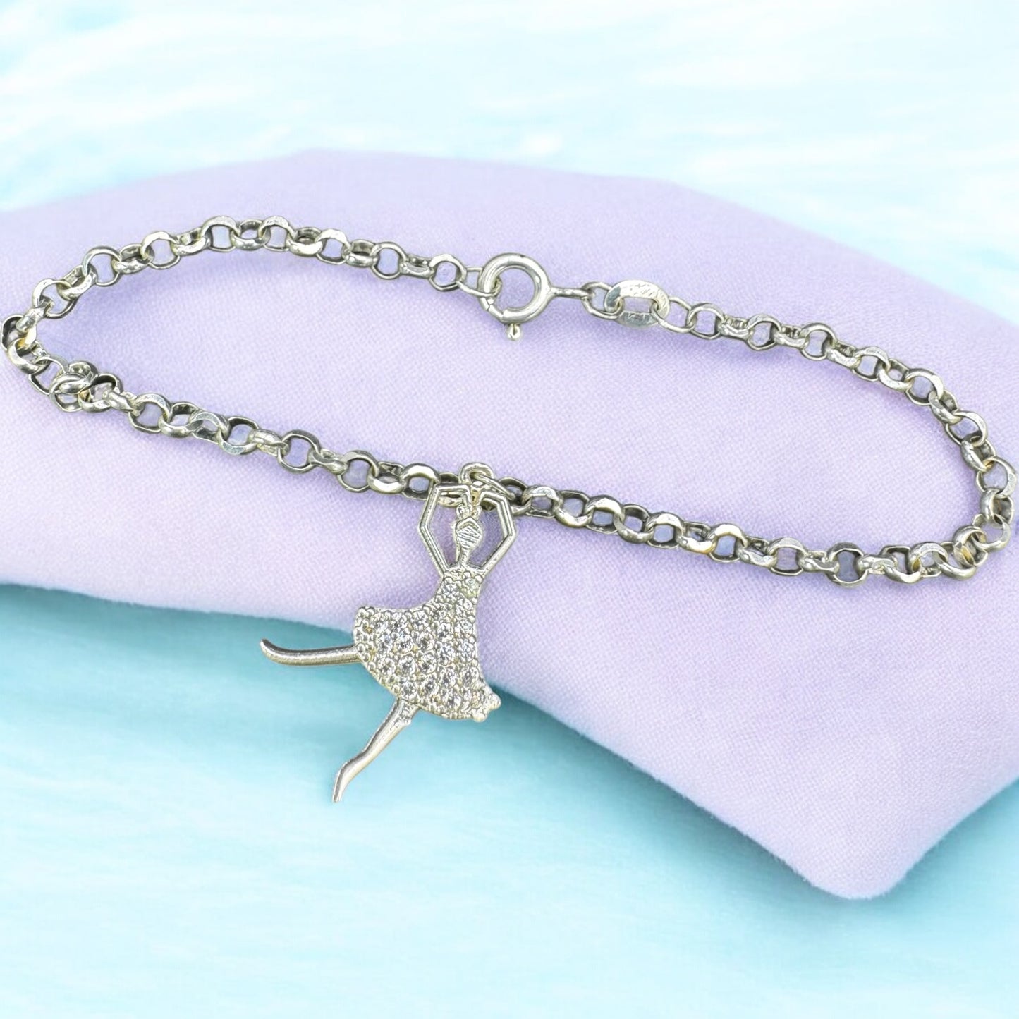 PULSO DE BAILARINA EN PLATA MEXICANA .925