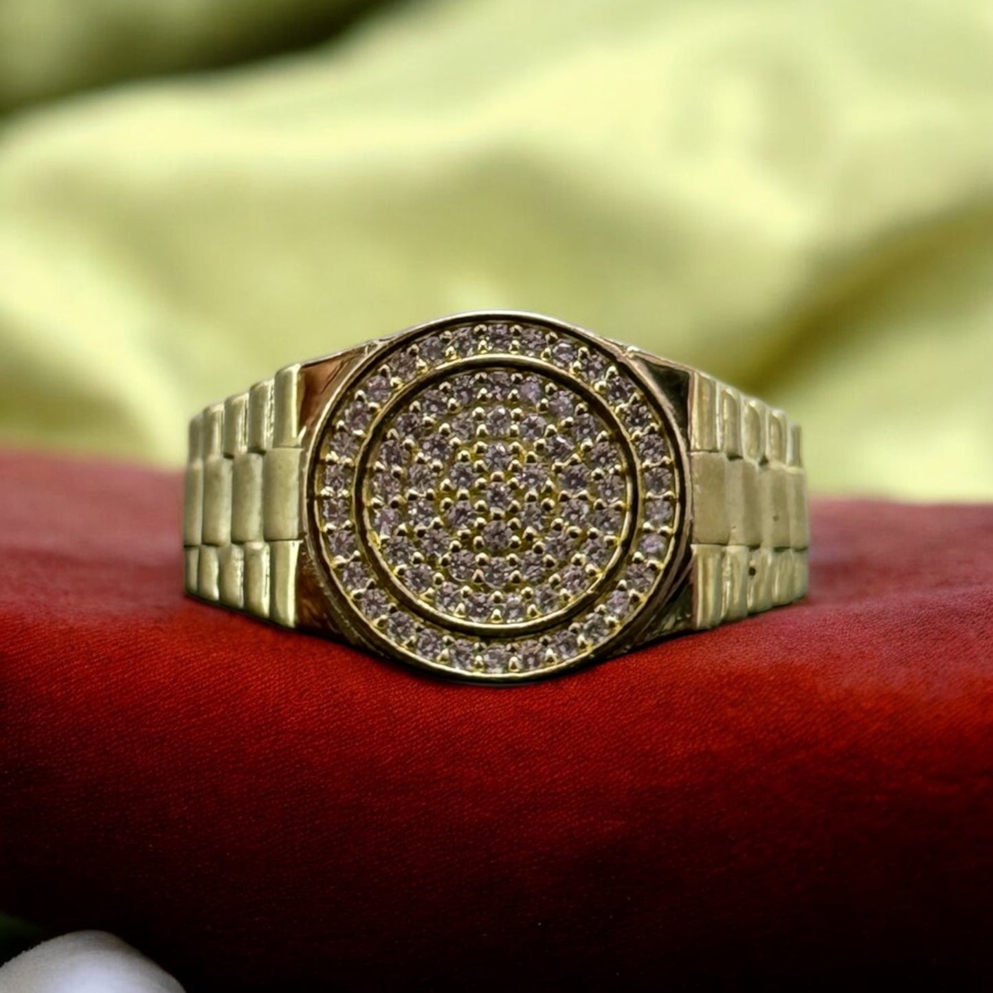 ANILLO ESTILO RELOJ PARA CABALLERO EN ORO MEXICANO 10 K