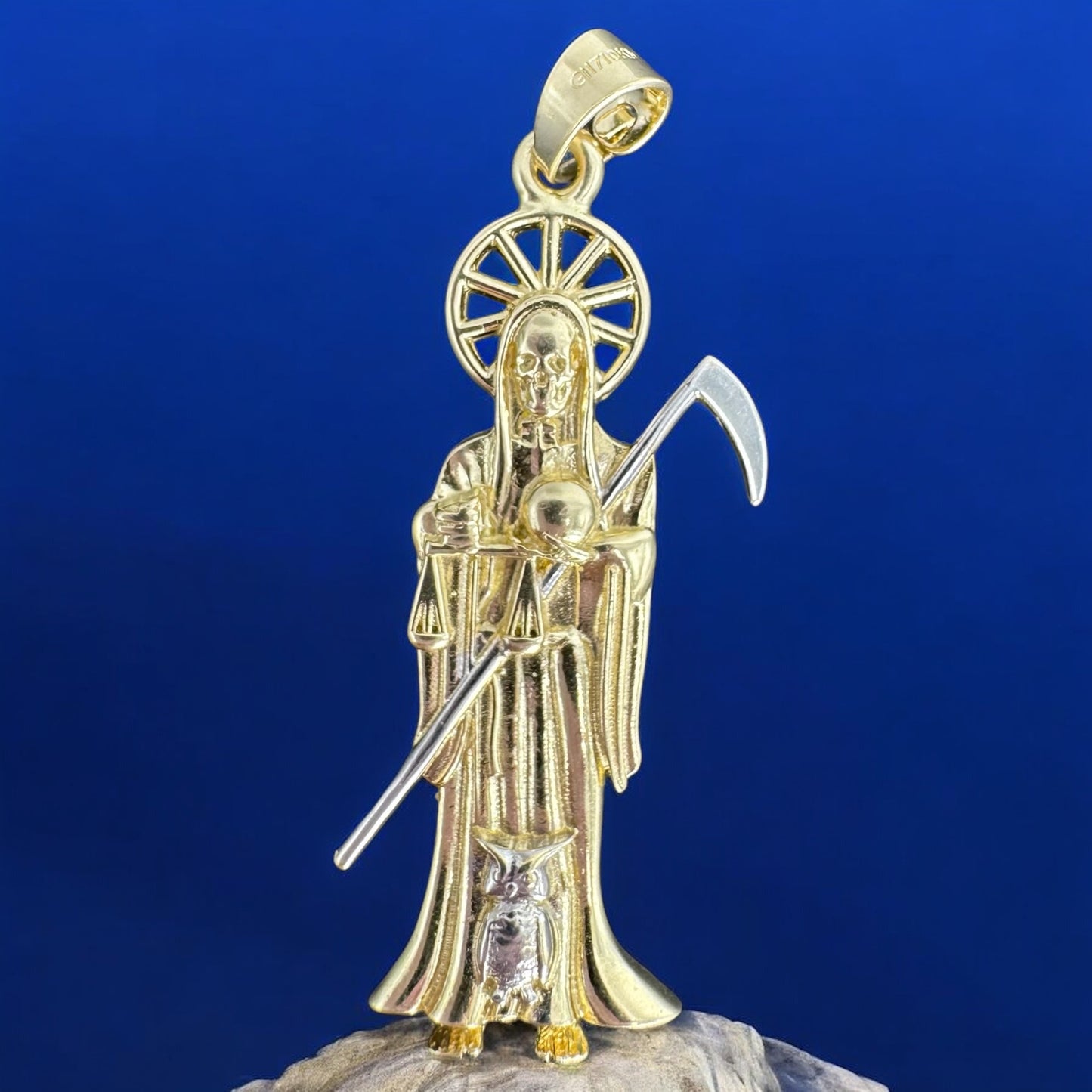 DIJE SANTA MUERTE EN ORO MEXICANO 10 K