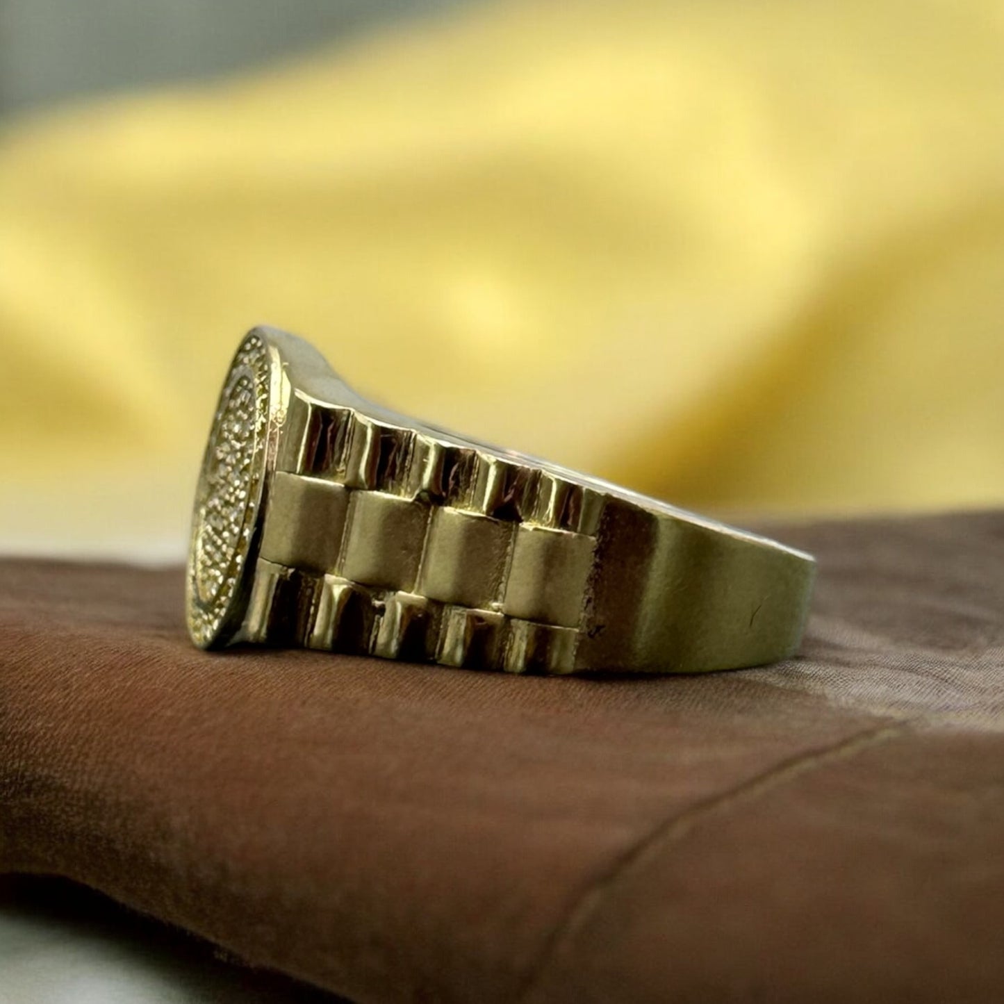 ANILLO ESTILO RELOJ PARA CABALLERO EN ORO MEXICANO 10 K