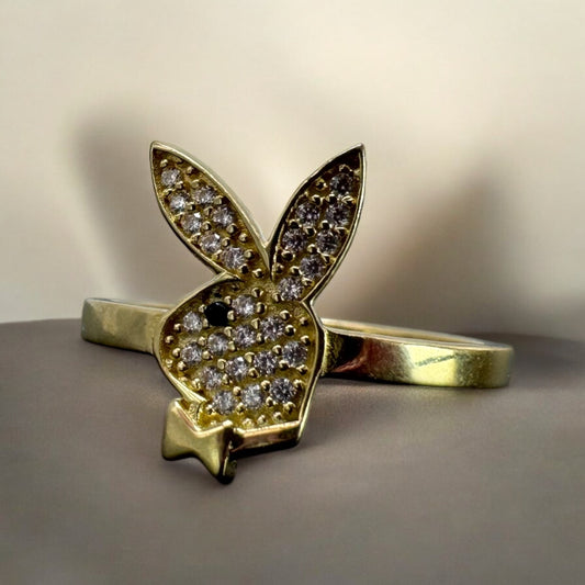 ANILLO DE CONEJO EN ORO MEXICANO 10 K