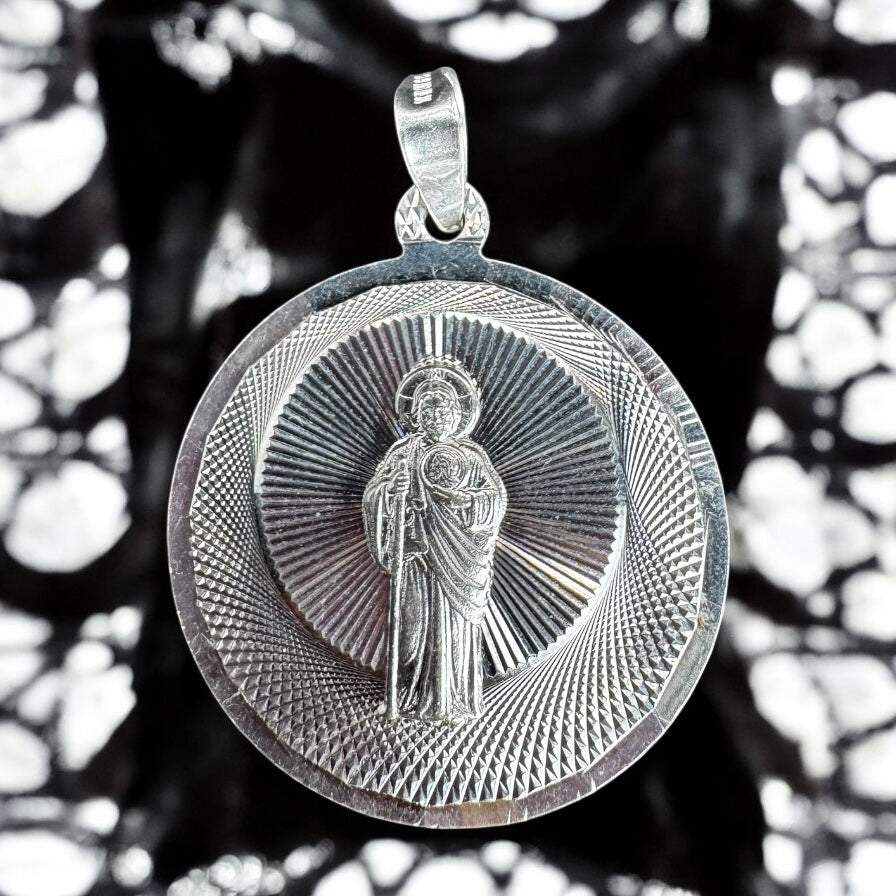 MEDALLA SAN JUDAS EN PLATA MEXICANA .925