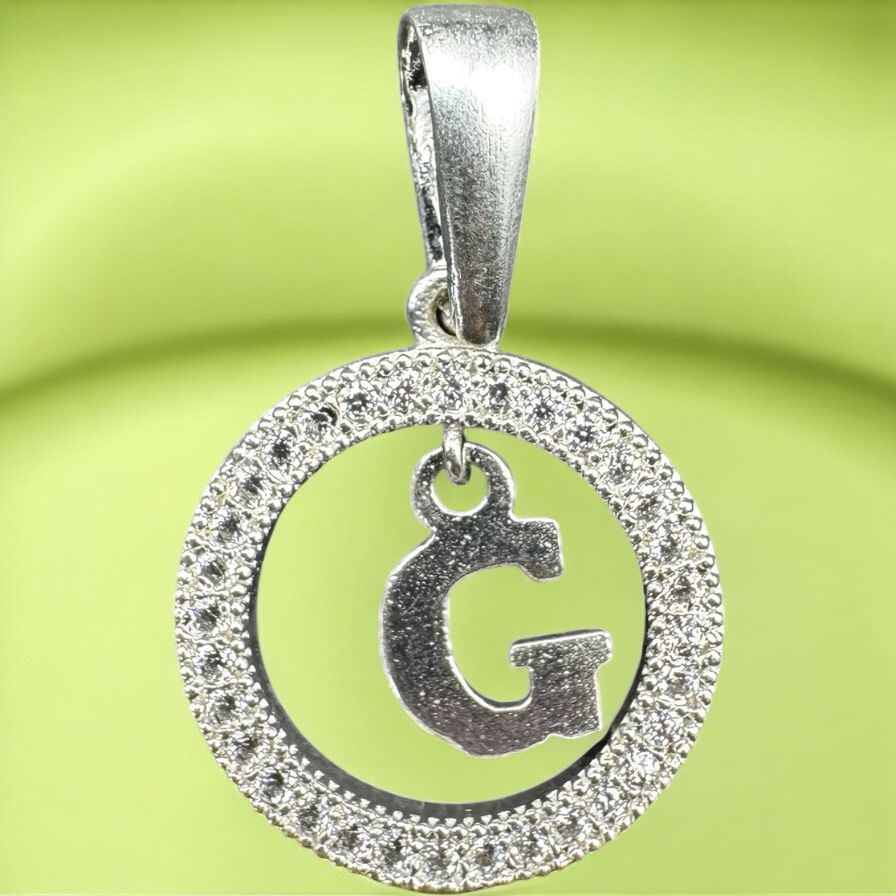 DIJES DE INICIALES EN PLATA MEXICANA .925