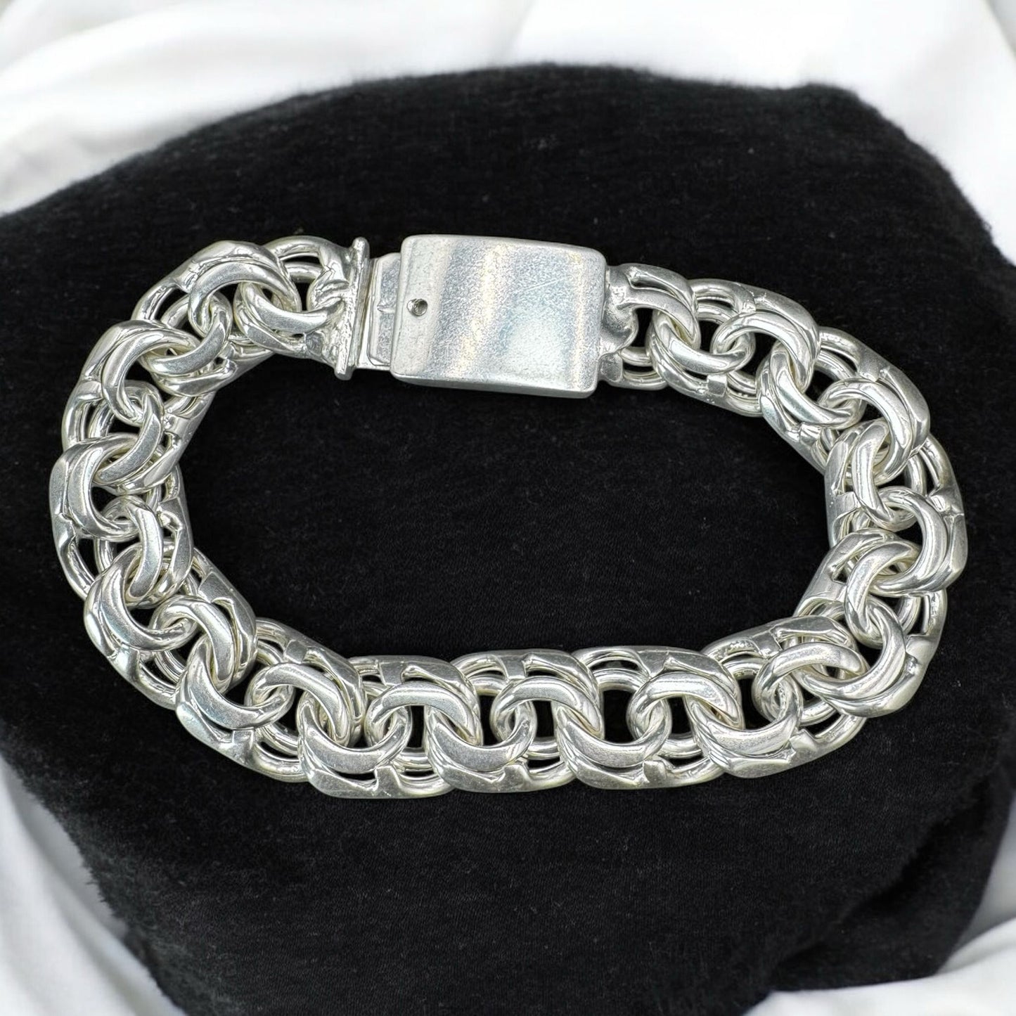 PULSO CHINO EXTRA GRUESO EN PLATA MEXICANA .925