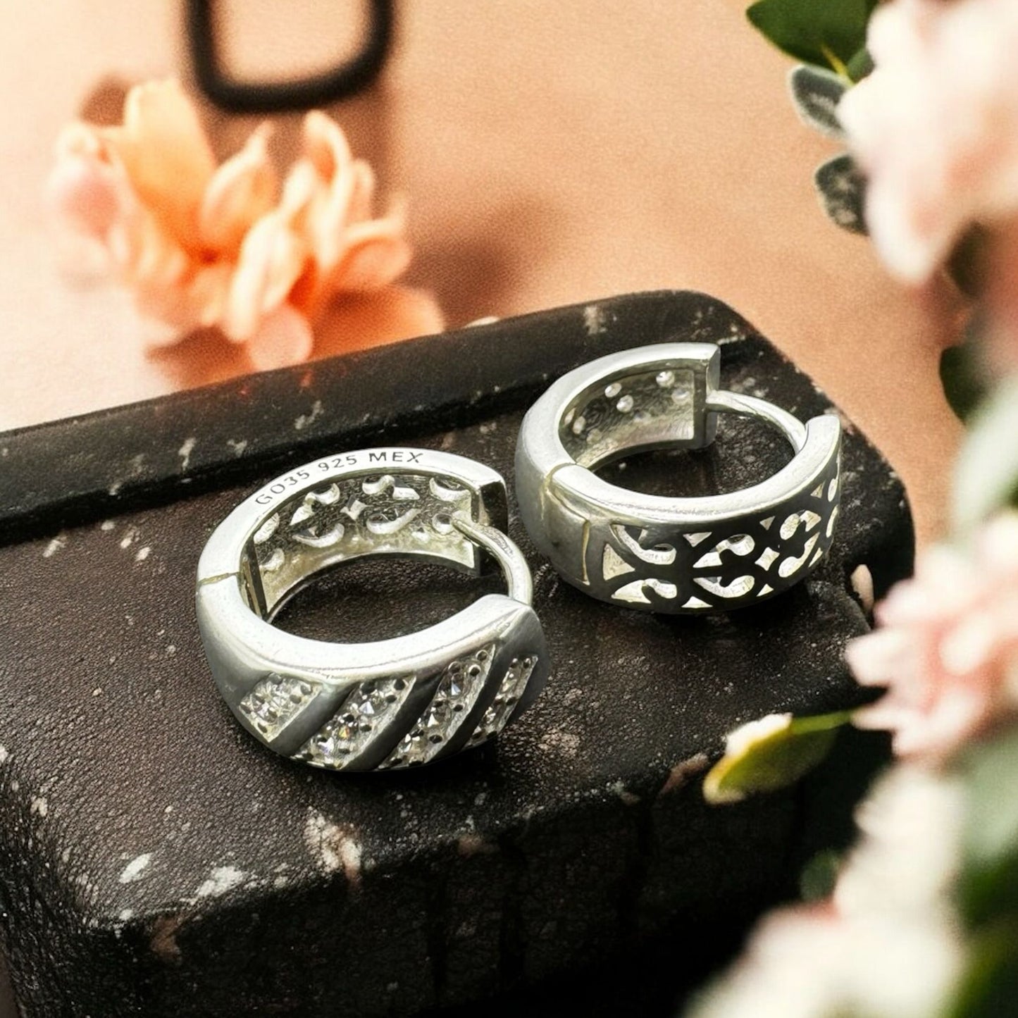HUGGIE EN PLATA MEXICANA .925