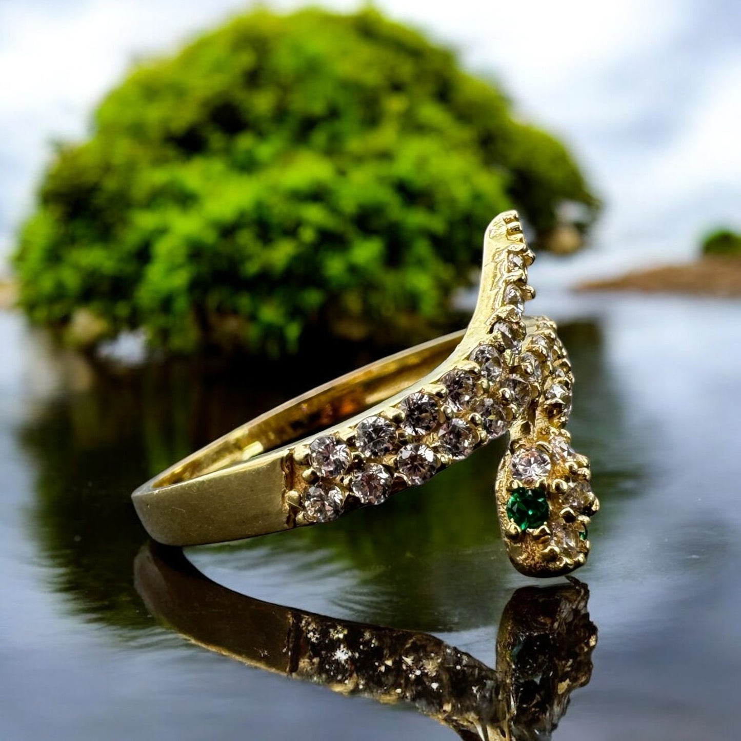 ANILLO DE SERPIENTE EN ORO MEXICANO 10 K
