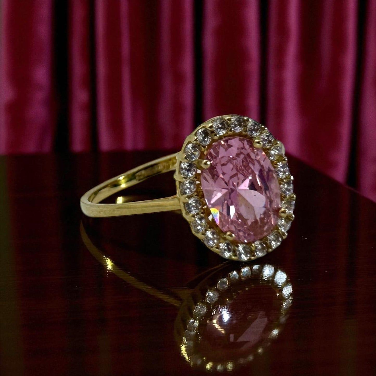 ANILLO PERLA ROSA EN ORO MEXICANO 10 K