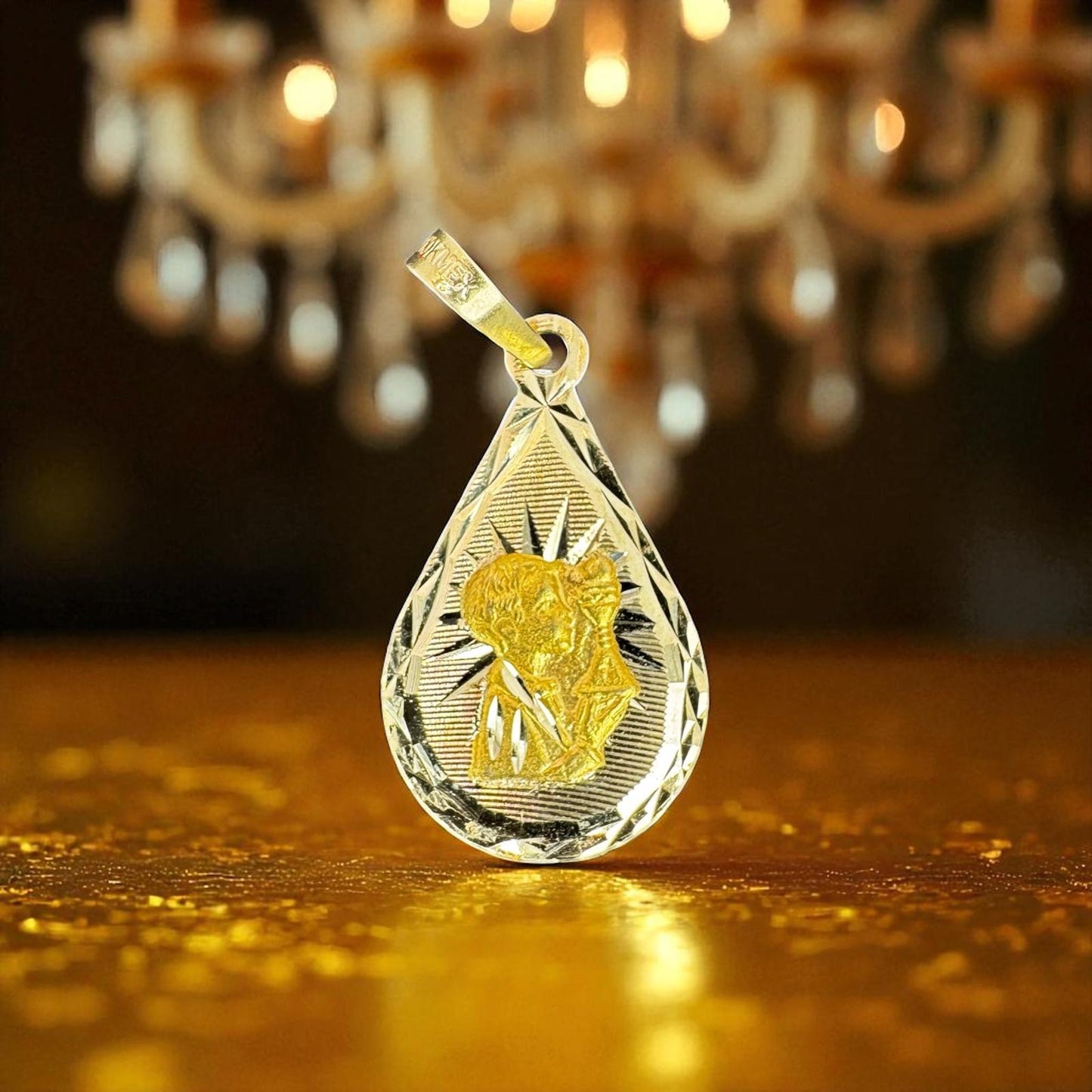 MEDALLA PARA NIÑO PRIMERA COMUNION EN ORO MEXICANO 10 K