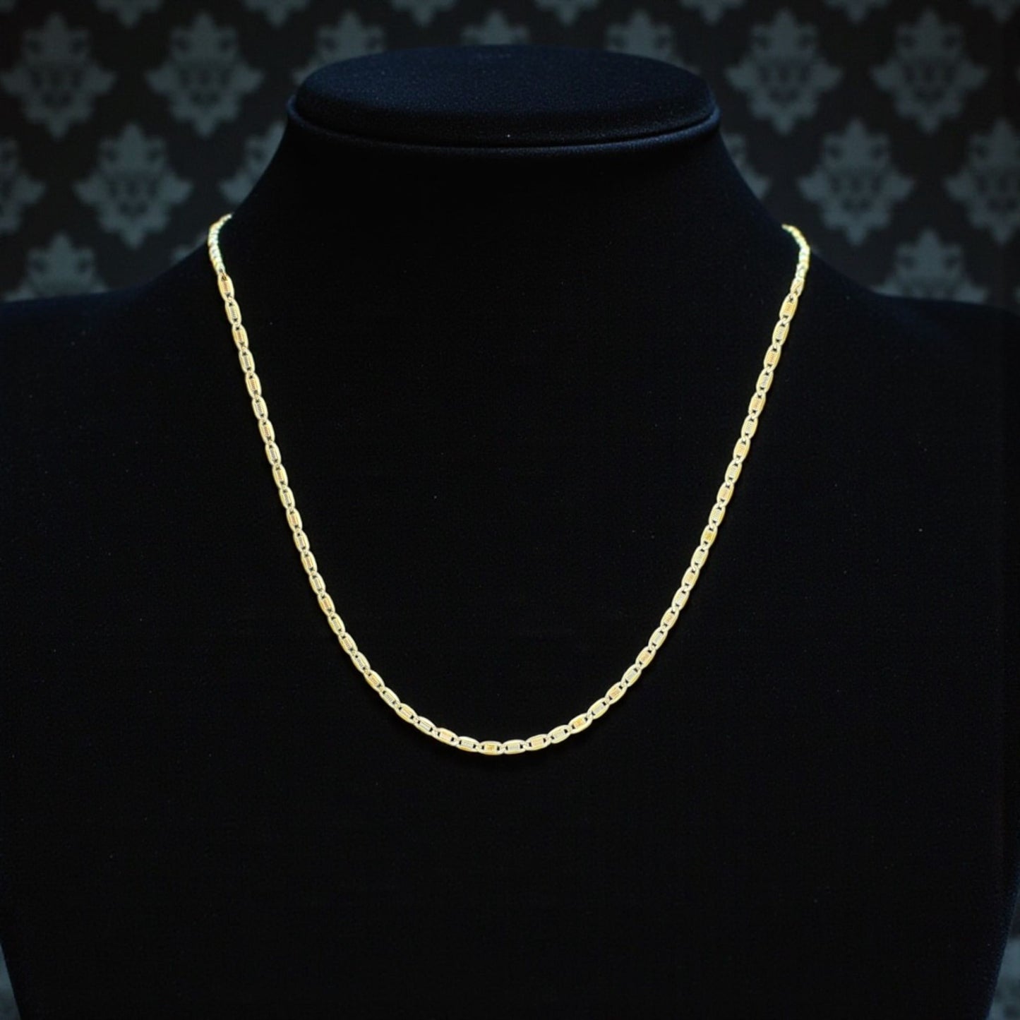 CADENA ESPEJO EN ORO MEXICANO 10 K