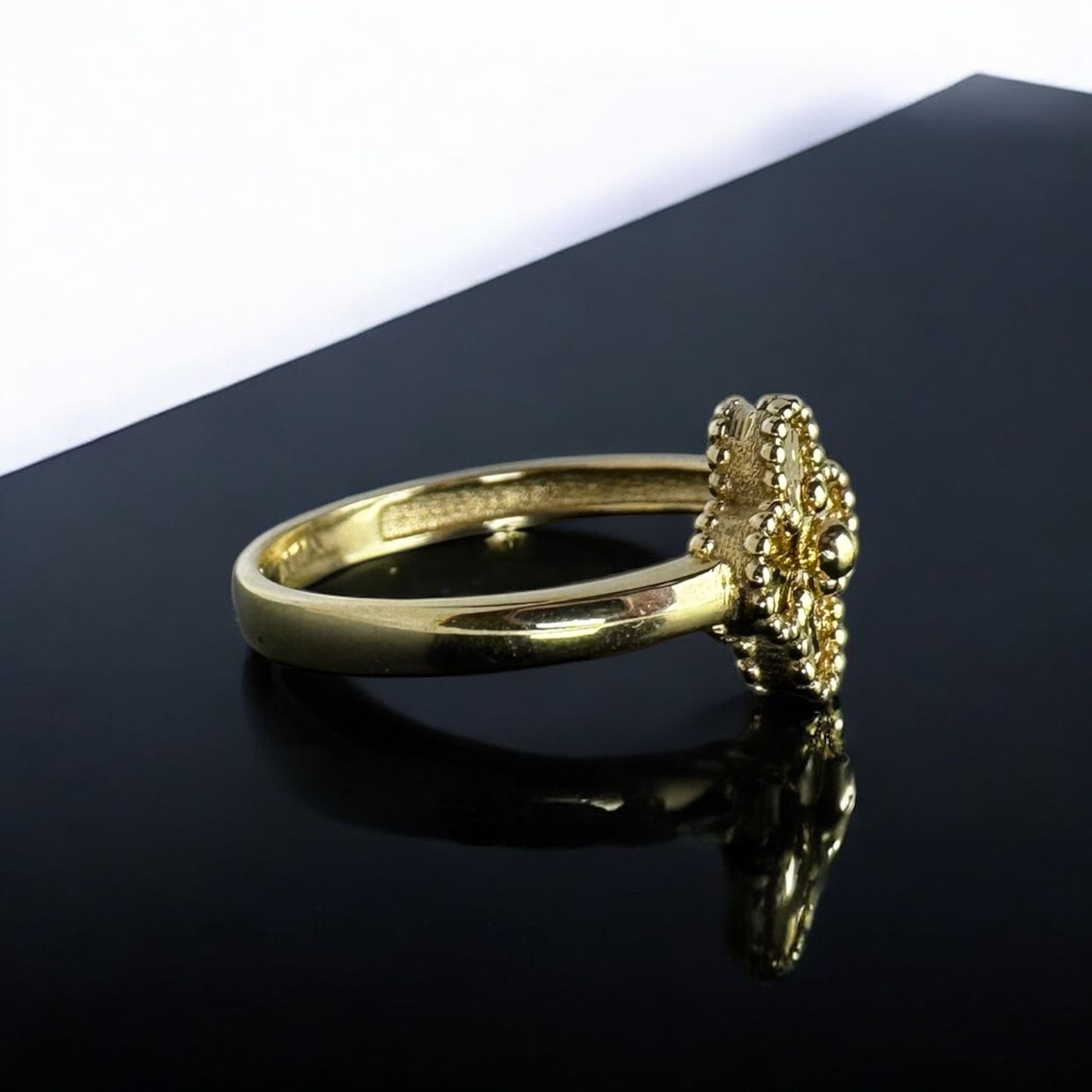 ANILLO FLOR EN ORO 14 K