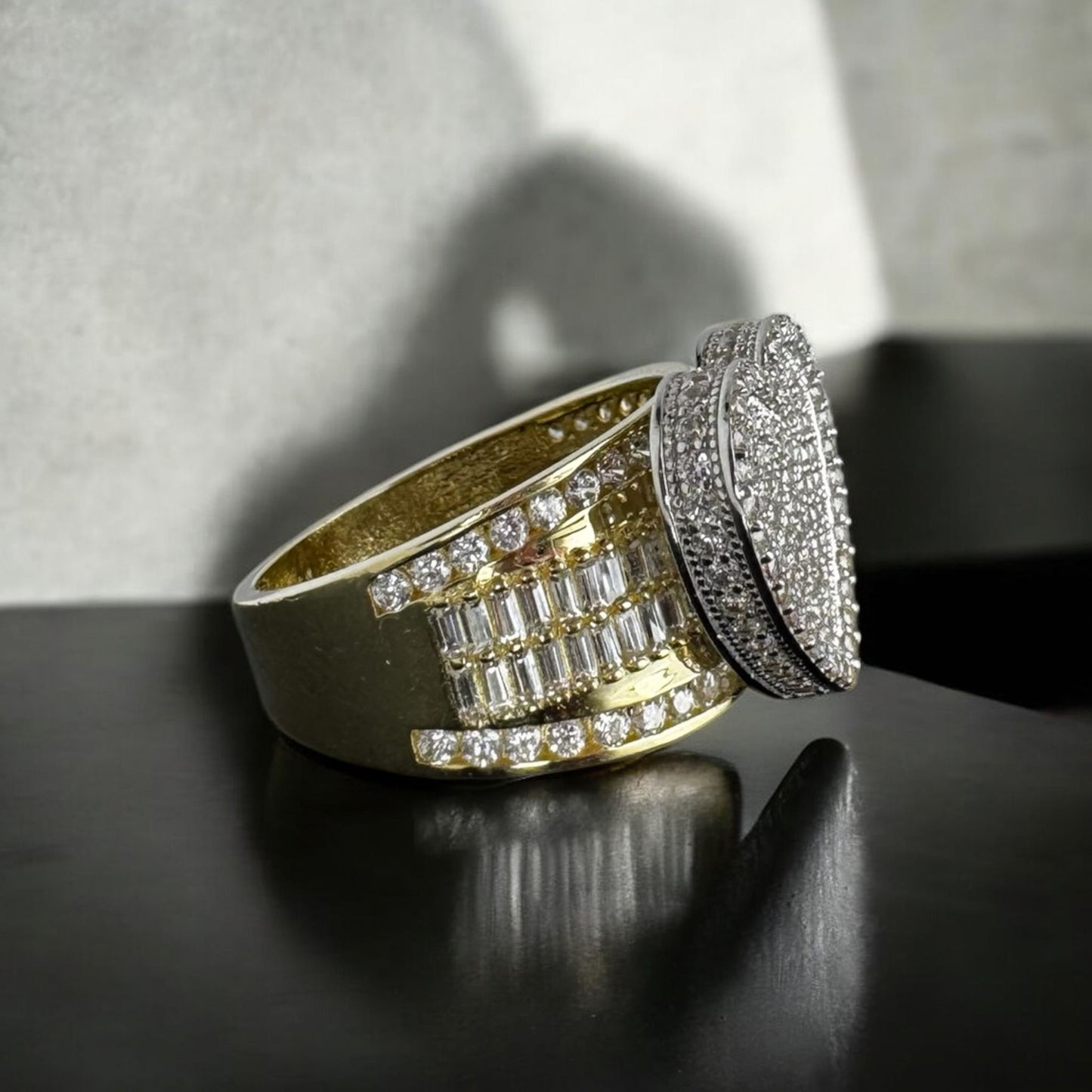 ANILLO DE CORAZON EN ORO 10 K