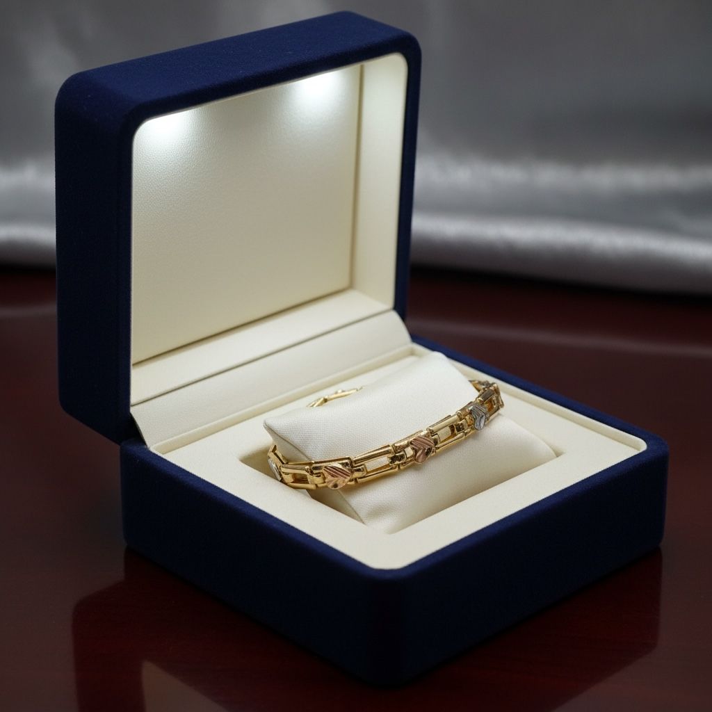 PULSO PARA DAMA CON CORAZONES EN ORO MEXICANO 10 K