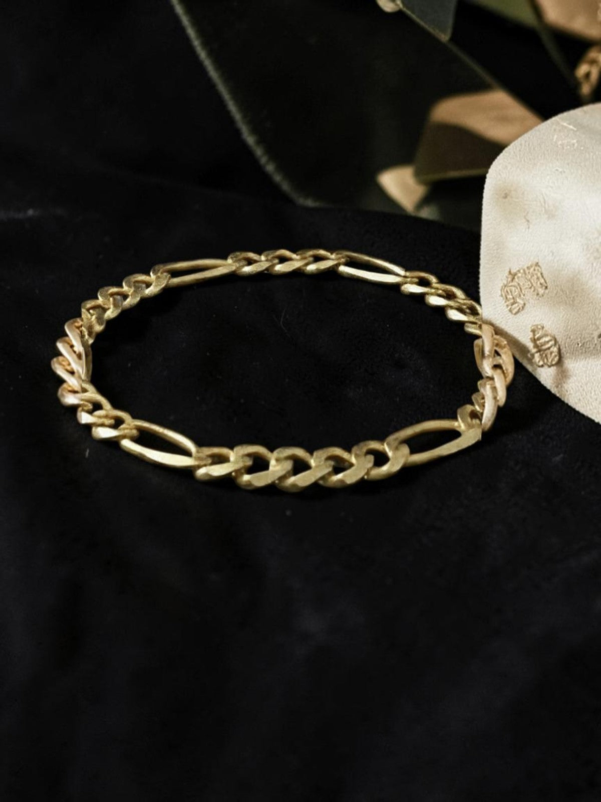 PULSO ESLABON FIGARO EN ORO MEXICANO 14 K