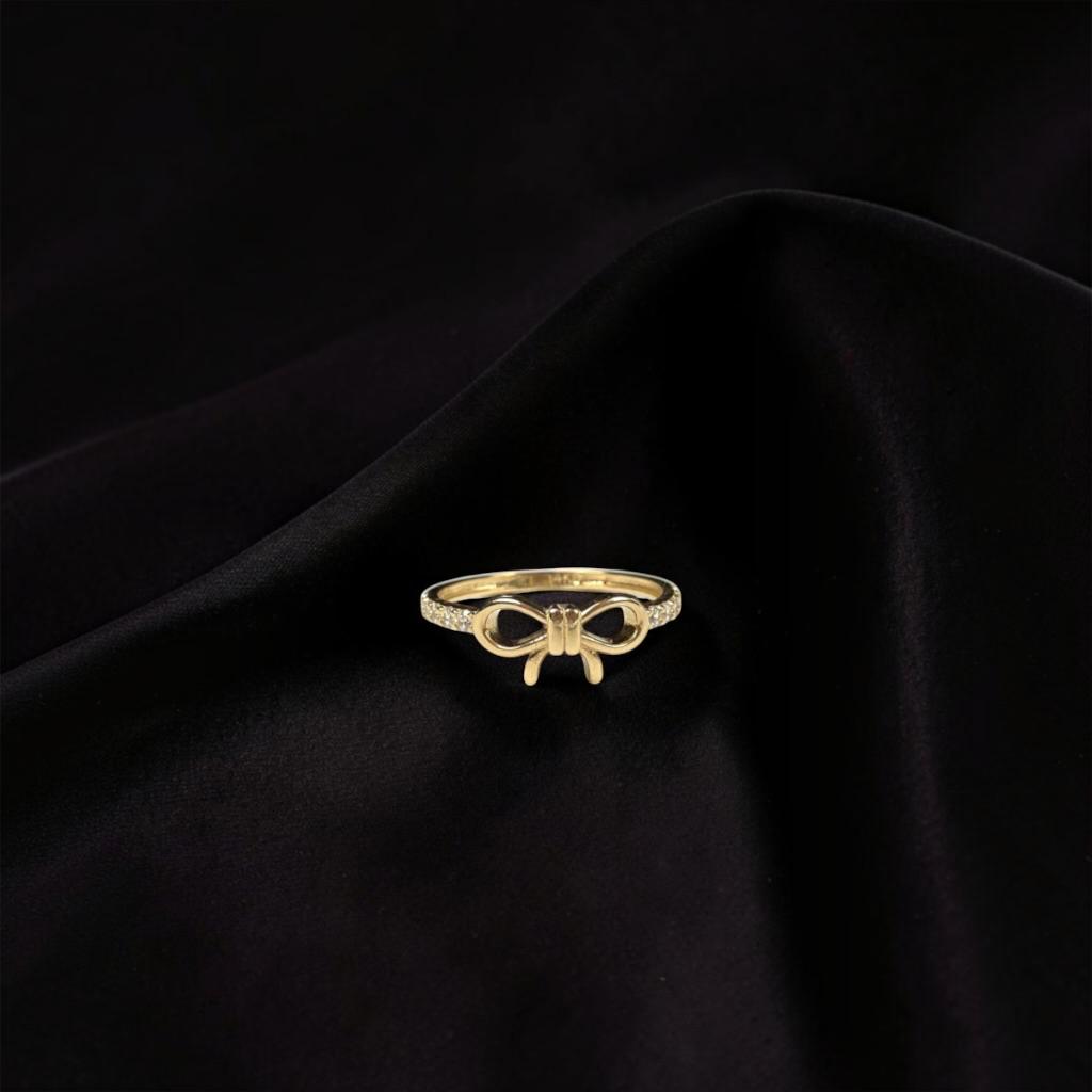 ANILLO DE MOÑO EN ORO 14 K