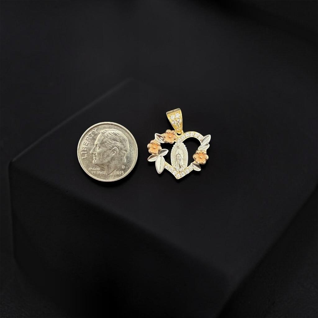 DIJE DE LA VIRGEN EN ORO 14 K