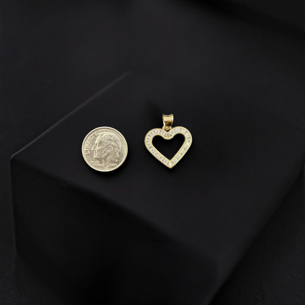 DIJE CORAZON EN ORO 14 K