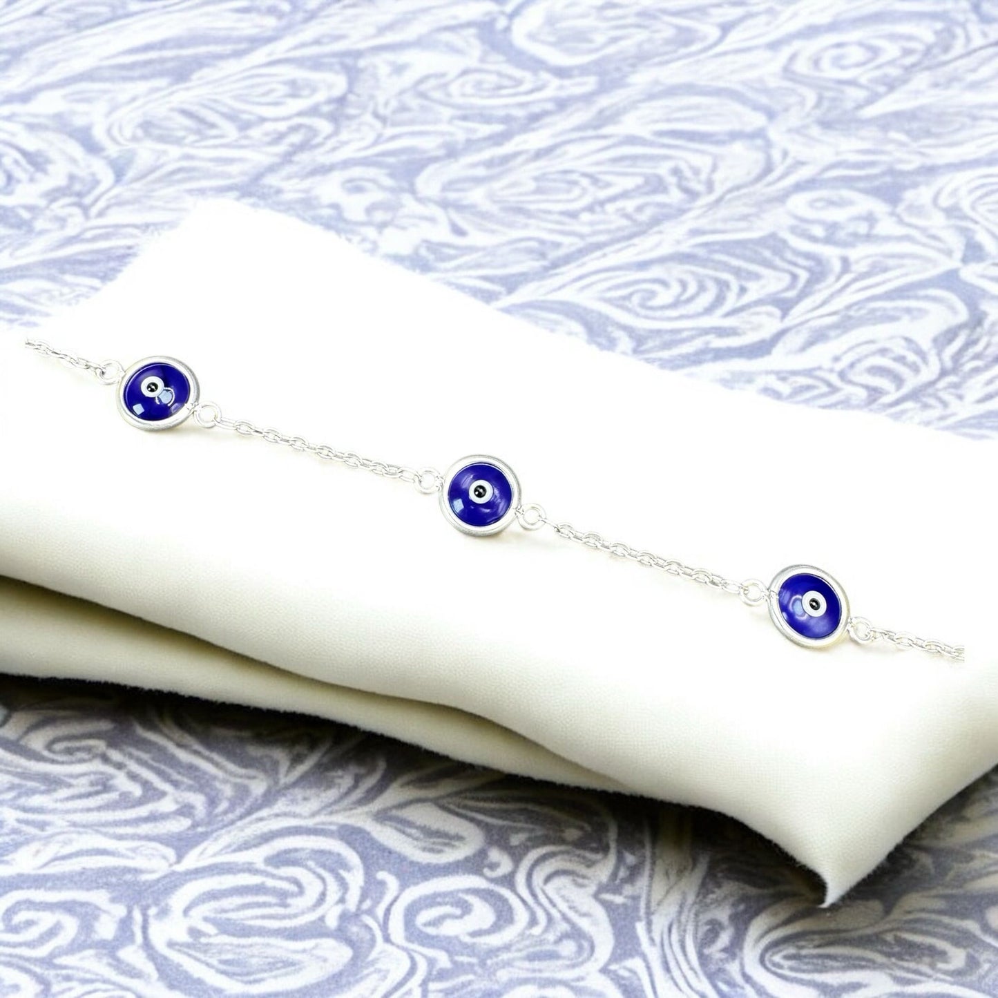 PULSO OJO TURCO EN PLATA MEXICANA .925