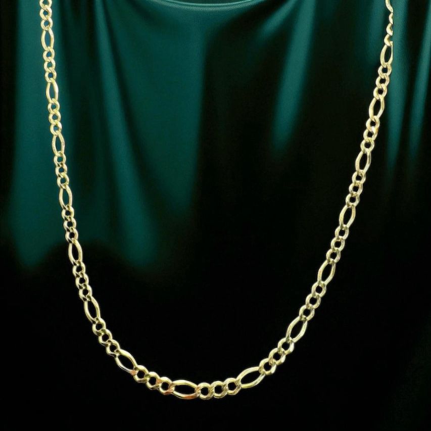 CADENA FIGARO EN ORO MEXICANO 14 K
