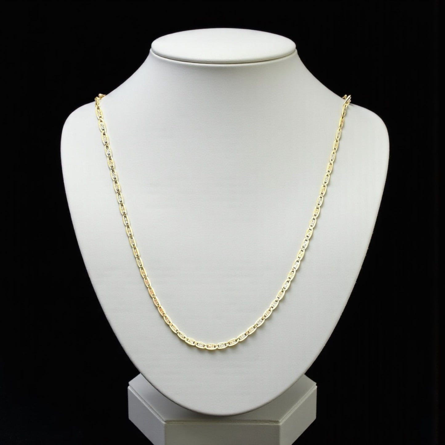 CADENA VALENTINO MEDIANA EN ORO MEXICANO 10 K