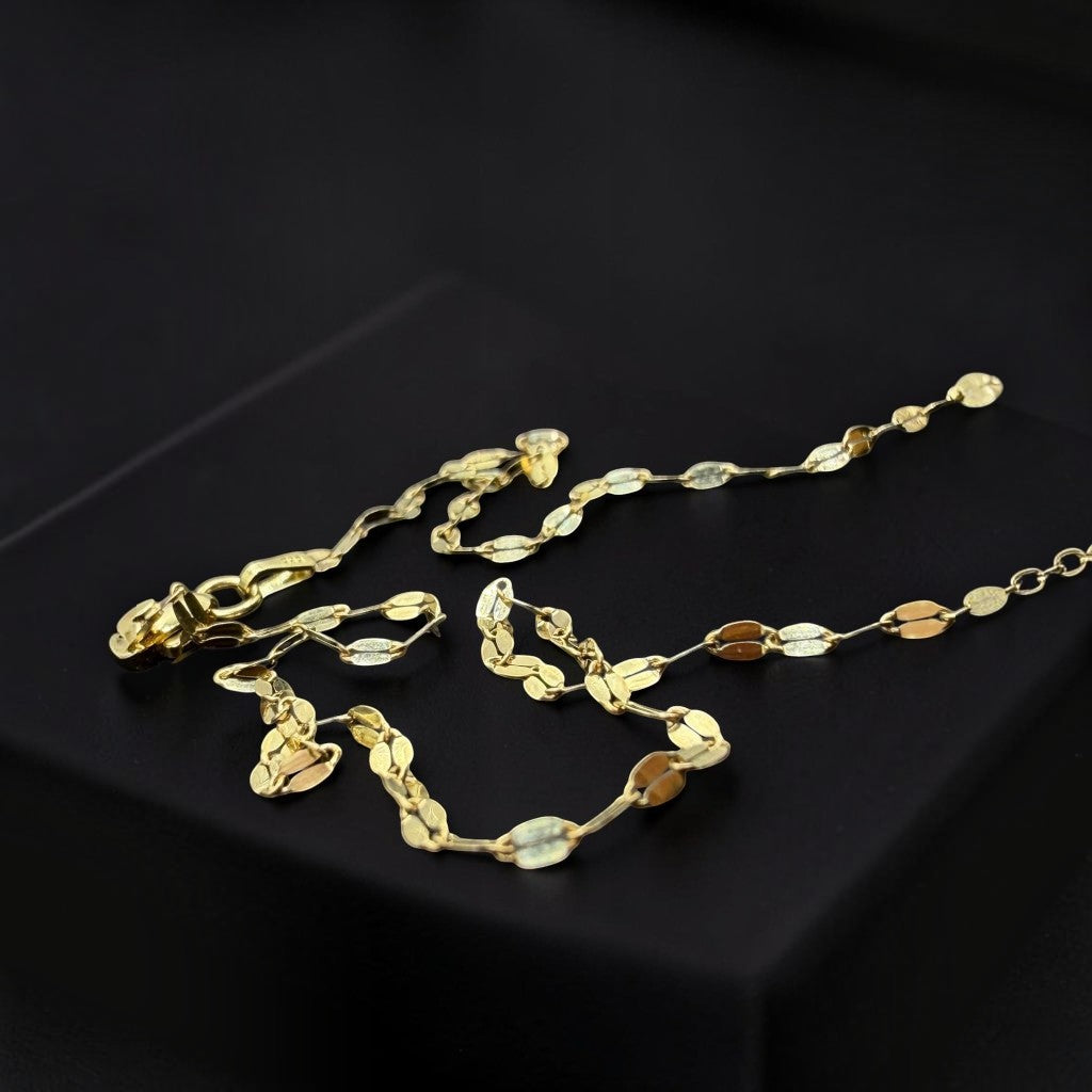 CADENA MARQUISE ADIAMANTADA EN ORO 14 K