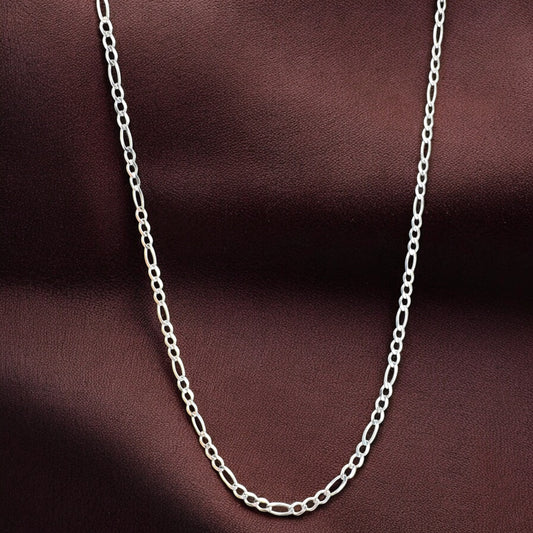 CADENA FIGARO DELGADA EN PLATA MEXICANA .925