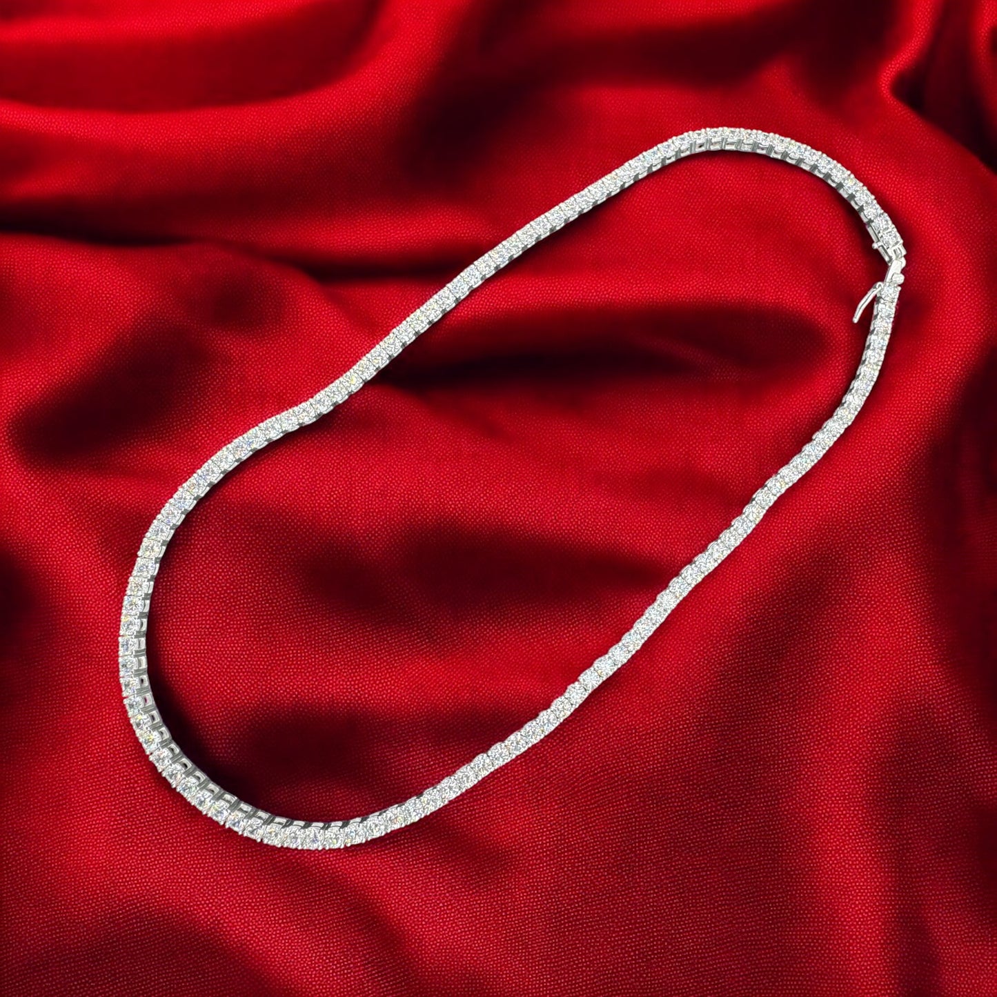 CADENA TENIS EN PLATA MEXICANA .925