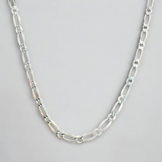 CADENA FIGARO ABIERTA EN PLATA MEXICANA .925
