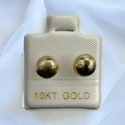 ARETE/ BROQUEL BOLA EN ORO MEX. 10 K