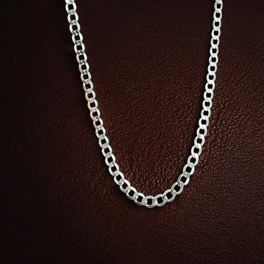 CADENA CUBANA GRUESA EN PLATA MEXICANA .925