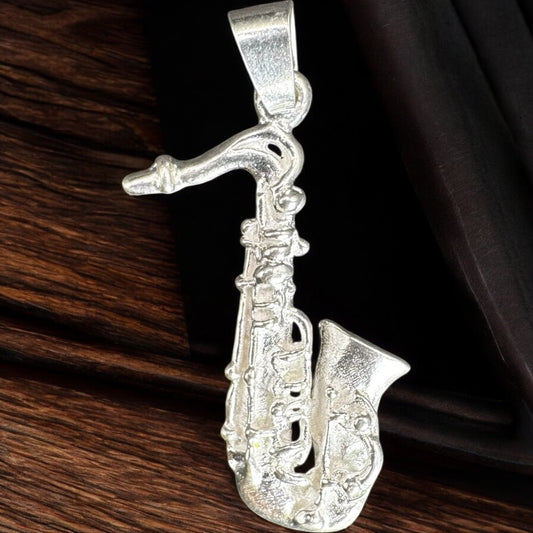 DIJE SAXOFON EN PLATA MEXICANA .925