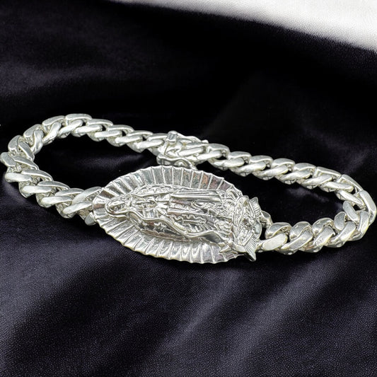 ESCLAVA CUBANA DE LA VIRGEN EN PLATA MEXICANA .925