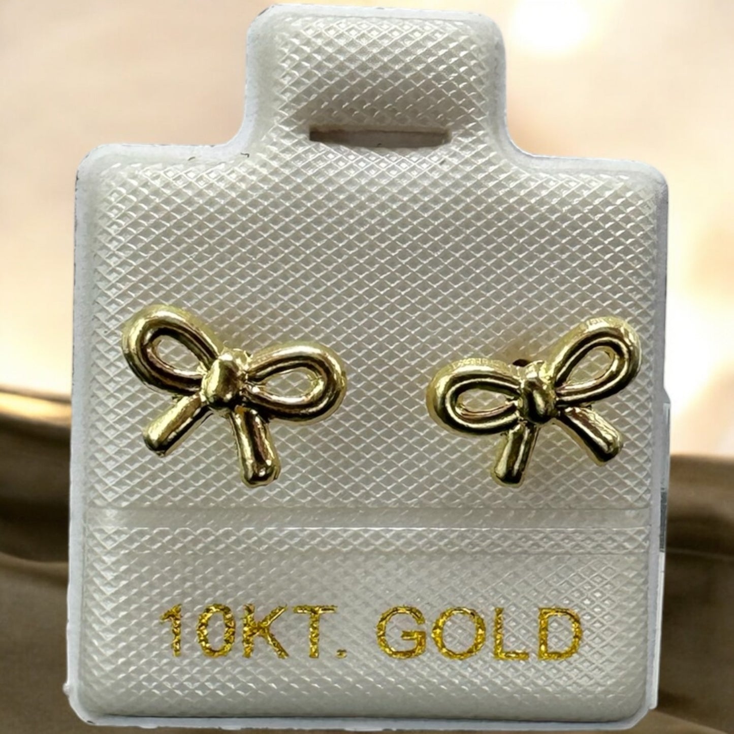 10K Mexican Gold Bow Stud