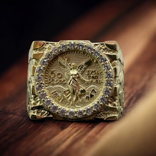 ANILLO CENTENARIO PARA CABALLERO EN ORO MEXICANO 10 K