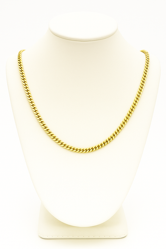 CADENA CUBANA EN ORO ITALIANO 10 K