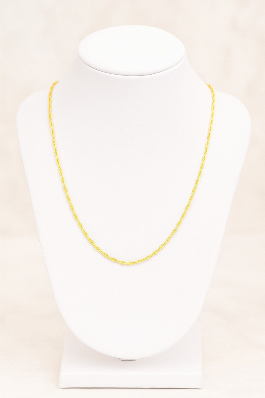 CADENA TORCIDA EN ORO MEXICANO 10 K