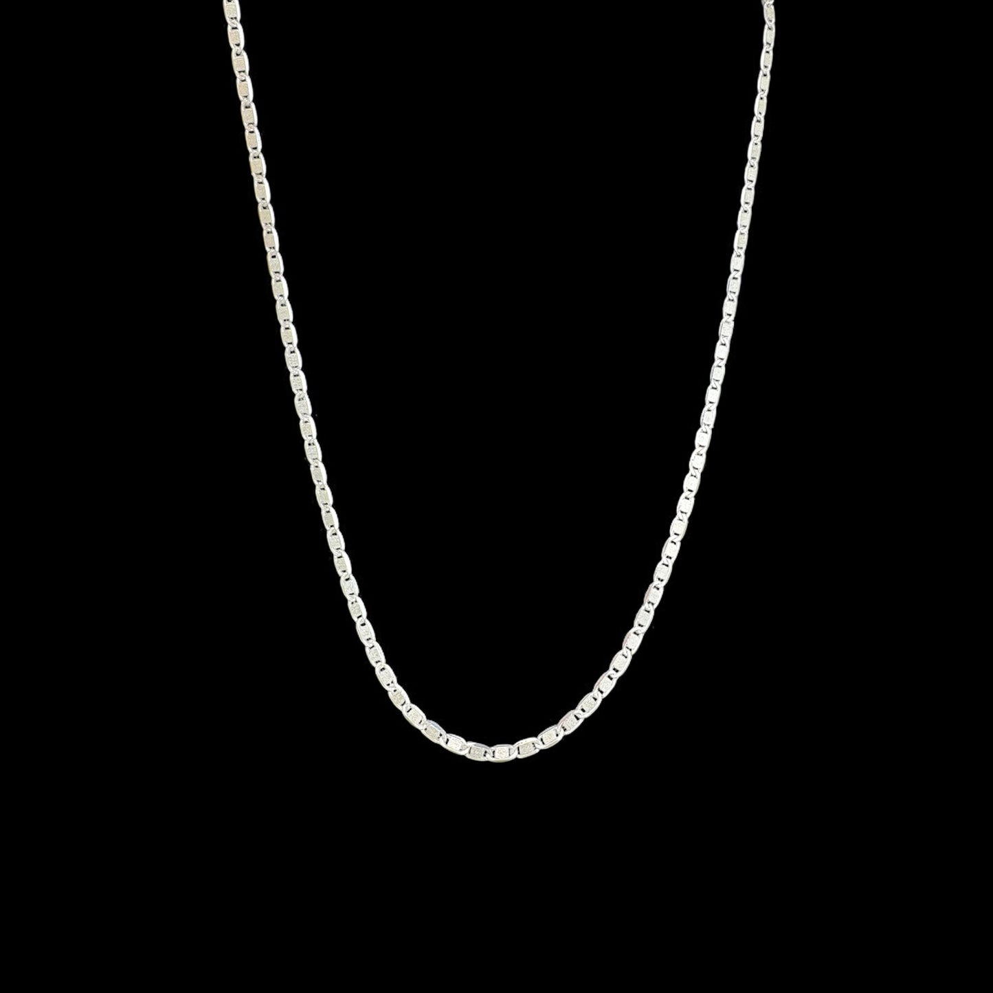 CADENA ESPEJO DELGADA EN PLATA MEXICANA .925