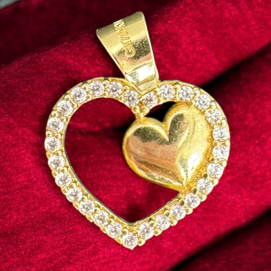 DIJE CORAZON EN ORO MEXICANO 10 K