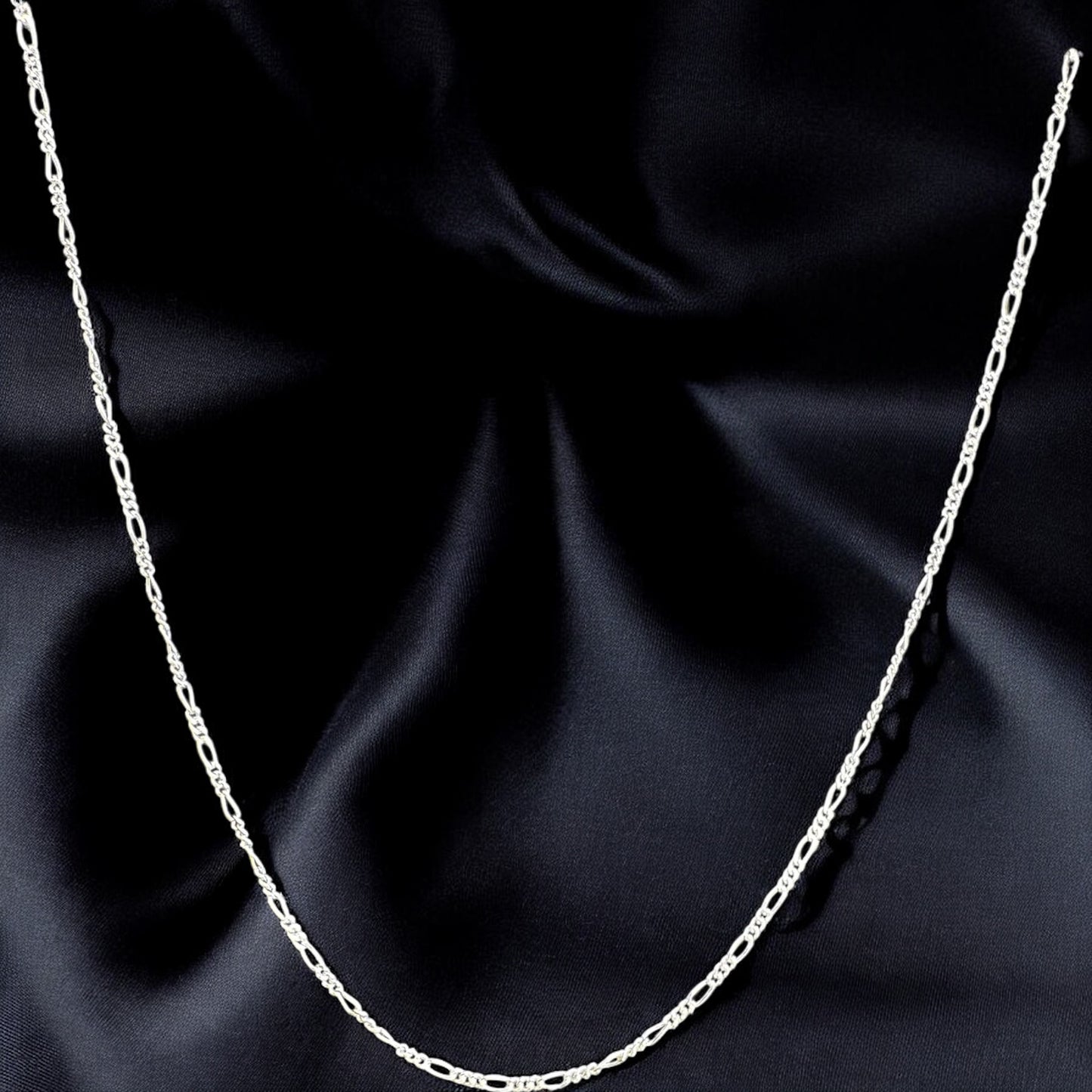 CADENA FIGARO ULTRA DELGADA EN PLATA MEXICANA .925