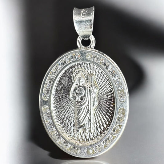 MEDALLA DE SAN JUDAS EN PLATA MEXICANA .925