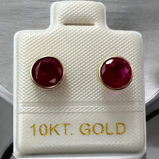 BROQUEL CIRCULAR ROJO EN ORO MEX. 10 K