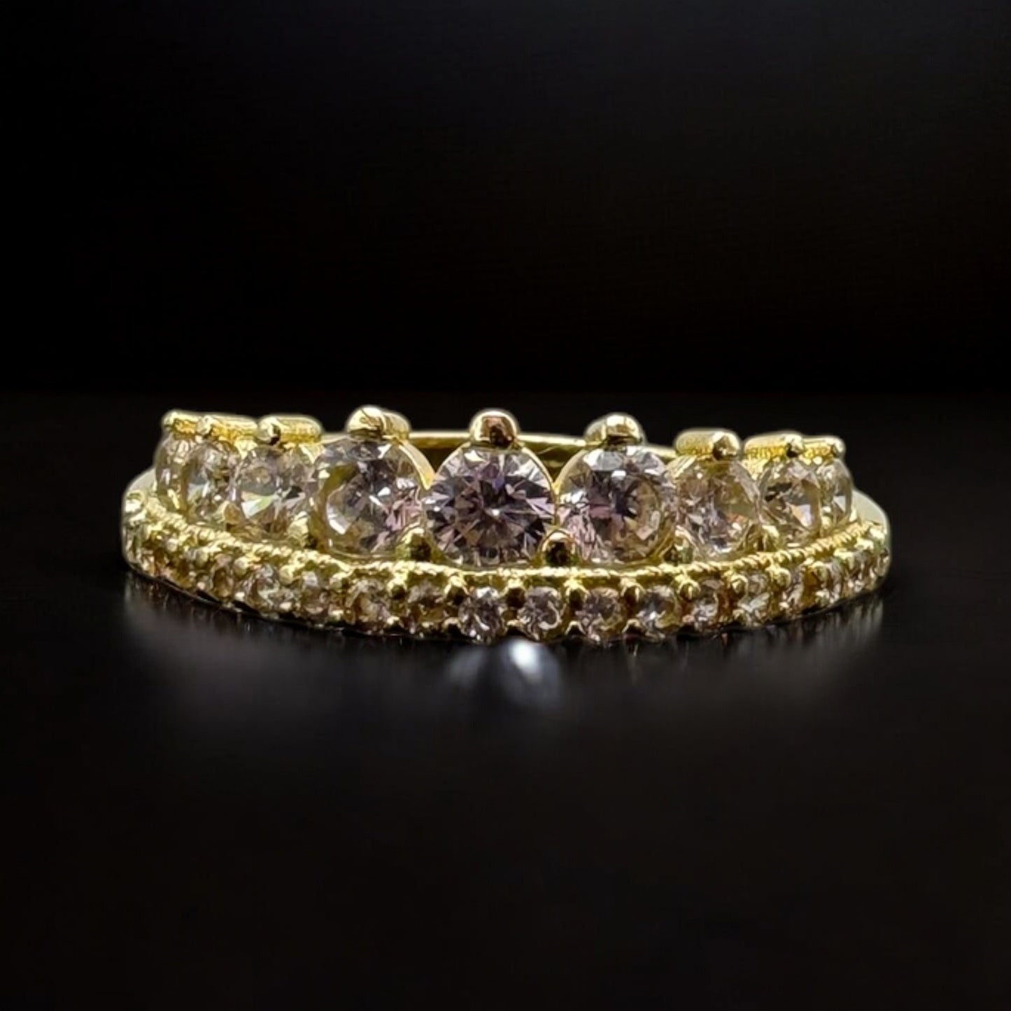 ANILLO DE CORONA PARA DAMA EN ORO MEXICANO 10 K