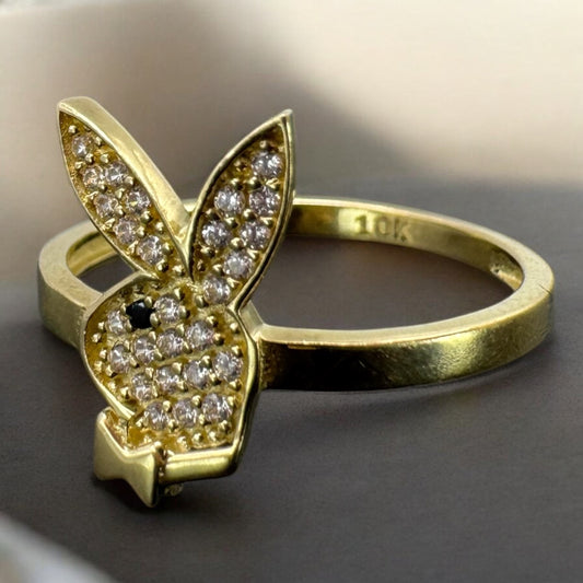 ANILLO DE CONEJO EN ORO MEXICANO 10 K