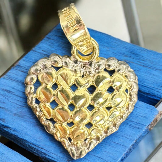 DIJE CORAZON EN ORO MEXICANO 10 K