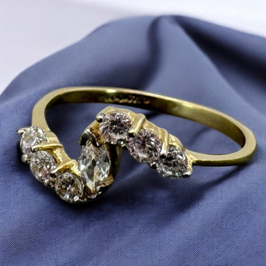 ANILLO ELEGANTE PARA DAMA EN ORO MEXICANO 10 K