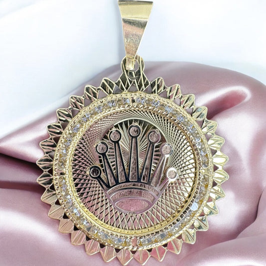 DIJE CORONA EN ORO MEXICANO 10 K