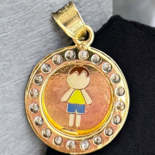 DIJE DE UN NIÑO EN ORO MEXICANO 10 K